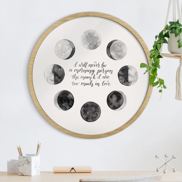 Obrazy w ramie powiedzenia Ode To The Moon - Love