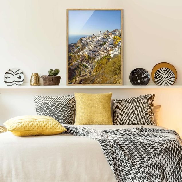 Obrazy w ramie krajobraz Oia na Santorini