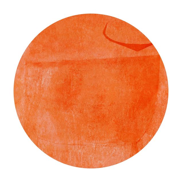 Okrągły dywan winylowy - Pomarańczowy Byk