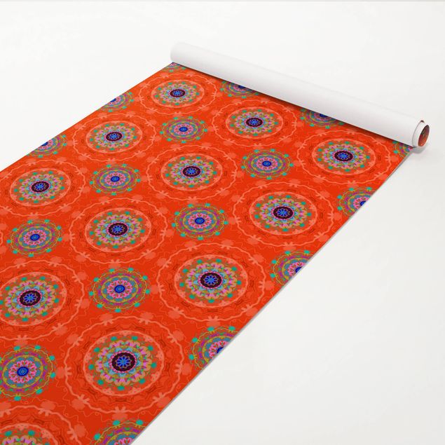 Fototapety Orange Mandala Pattern - Roll