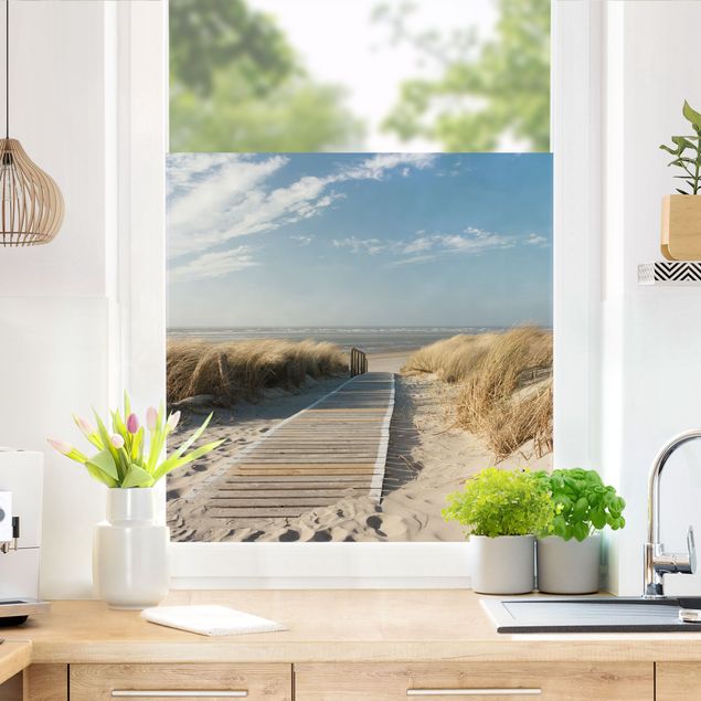 Folia okienna motywy Plaża nad Morzem Bałtyckim