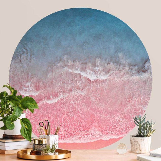 Tapeta krajobrazy Ocean w kolorze różowym