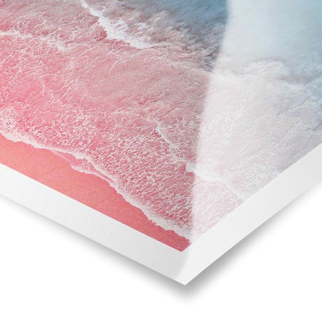 Plaża obraz Ocean w kolorze różowym