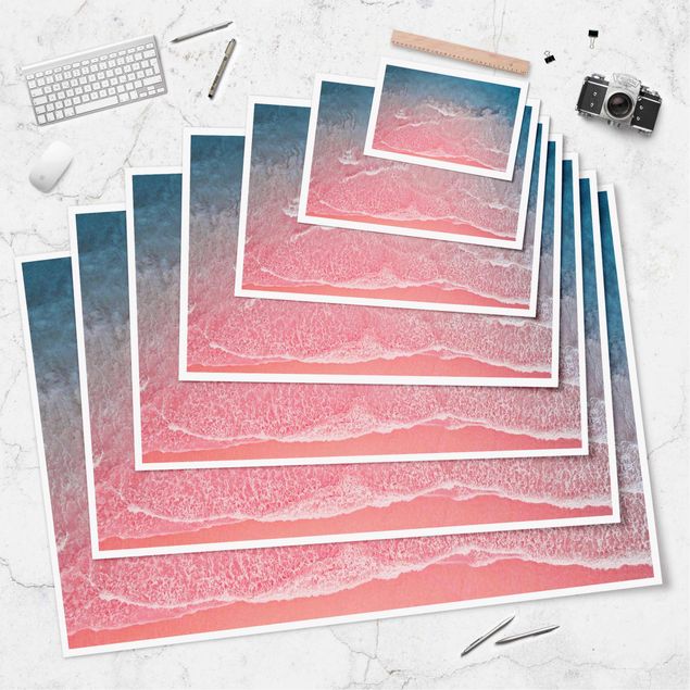 Obrazy na ścianę Ocean w kolorze różowym