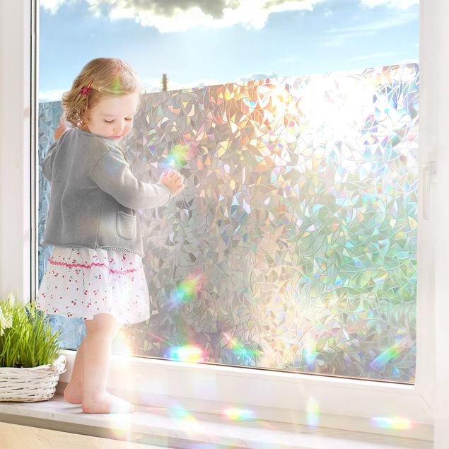 Folia okienna dla dzieci 3D Efekt tęczy Folia okienna Static Adhesive