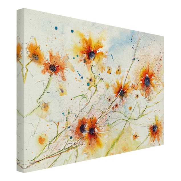 Obrazy z motywem kwiatowym Malowane kwiaty