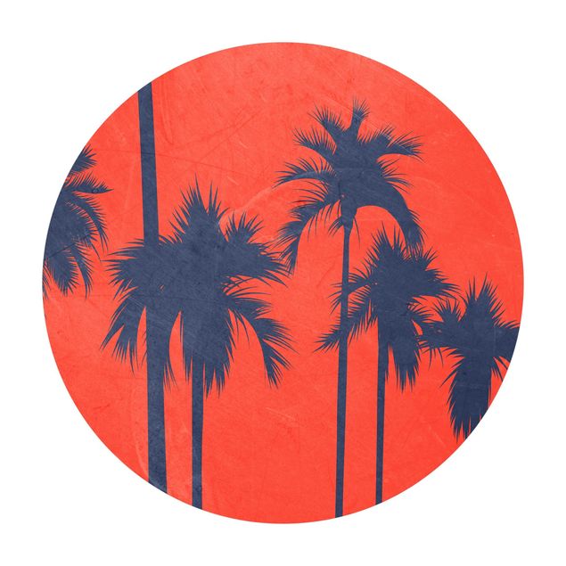 okrągły dywanik Palma Lazurowego Wybrzeża