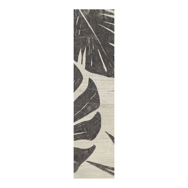 Tekstylia domowe Liście palmy na tle jasnej szarości