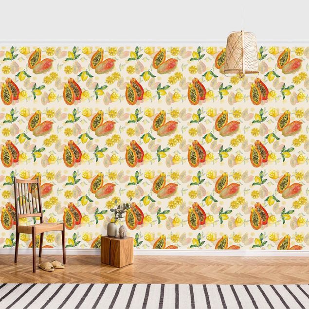 Tapety wzory Papayas And Lemons - Roll
