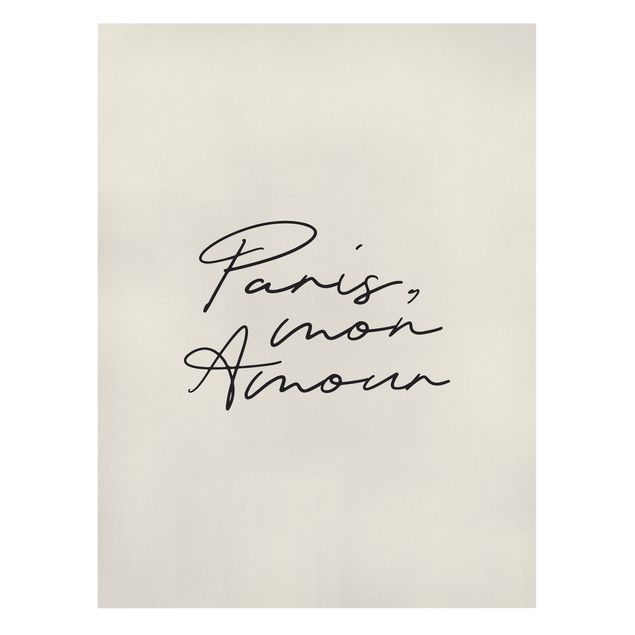 Obrazy na płótnie Paryż Napis Paris mon Amour
