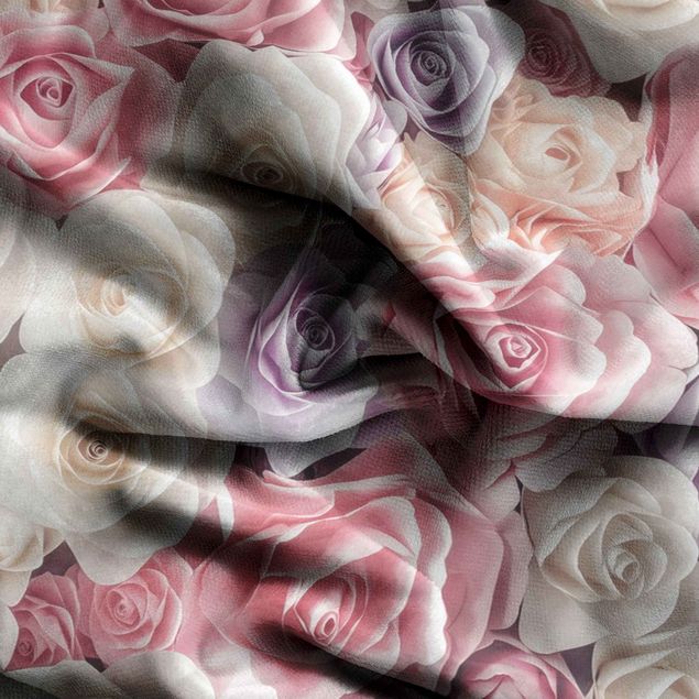 Domowe tekstylia Pastel Paper Art Roses
