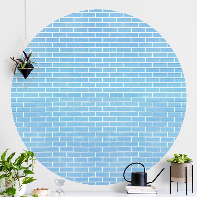 Dekoracja do kuchni Pastel Blue Brick Wall
