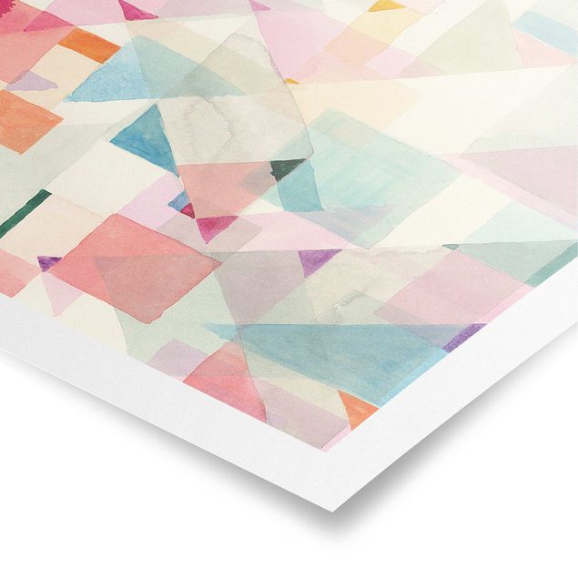 Plakaty abstrakcja Pastel triangles