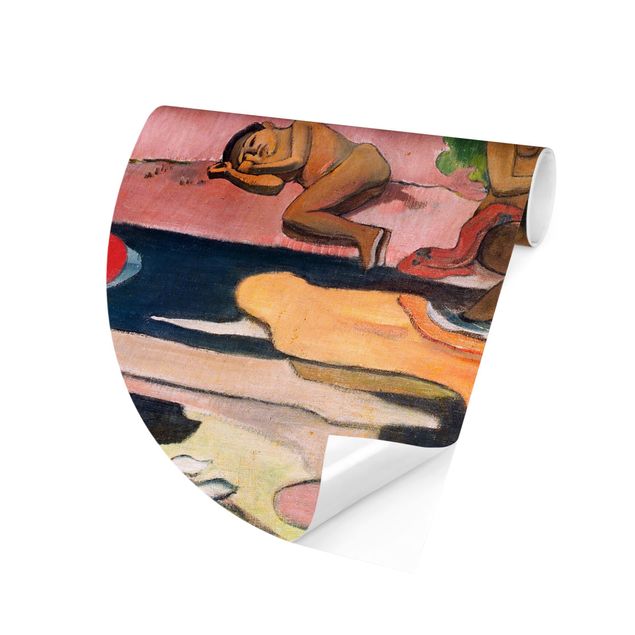 Tapeta różowa Paul Gauguin - Dzień boży