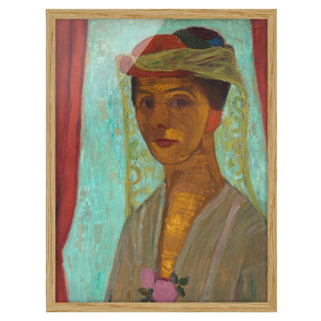 Obrazy w ramie do korytarzu Paula Modersohn-Becker - Autoportret w kapeluszu