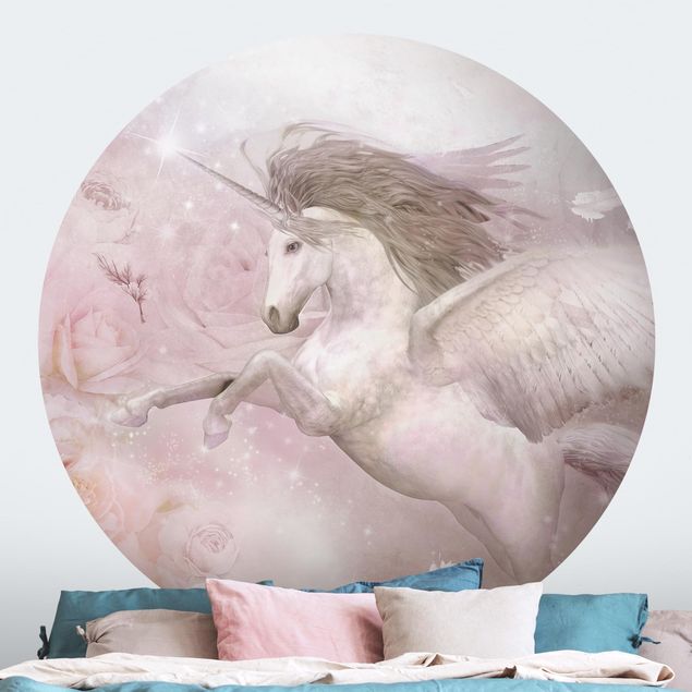 Pokój niemowlęcy Pegasus Unicorn With Roses
