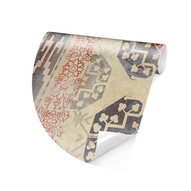 Szare tapety Persian Vintage Pattern w kolorze indygo IV