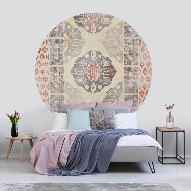 Tapety ornamenty Persian Vintage Pattern w kolorze indygo