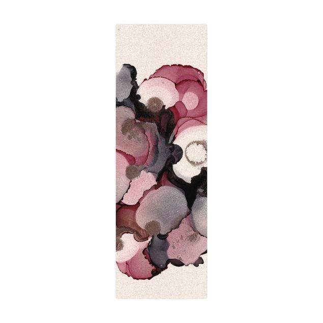 Mata korkowa - Krople różowego beżu z różowym złotem