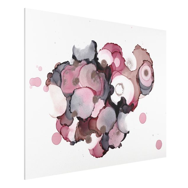 Obraz Forex - Krople różowego beżu z różowym złotem