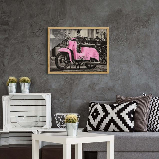 Obrazy nowoczesny Różowa hulajnoga