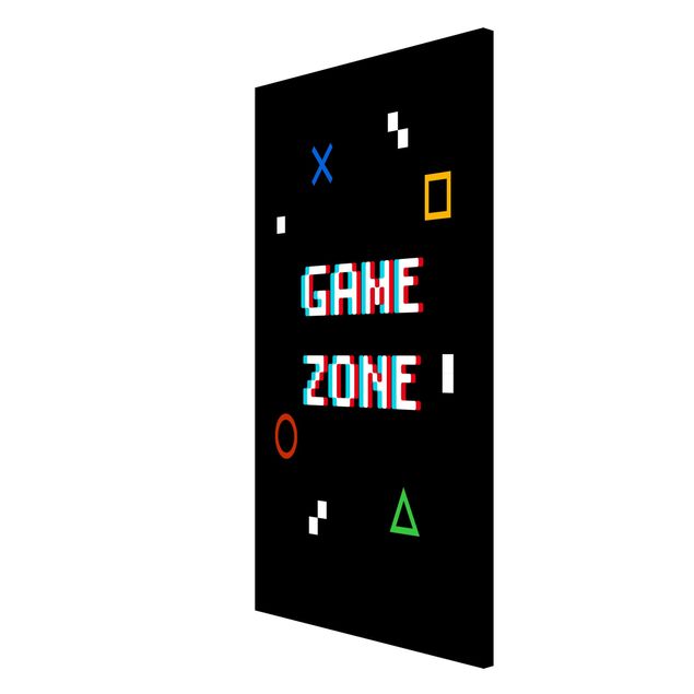 Obrazy z napisami Pixel Text Game Zone
