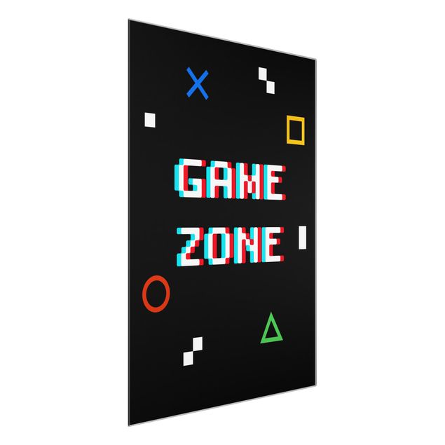 Obrazy nowoczesny Pixel Text Game Zone