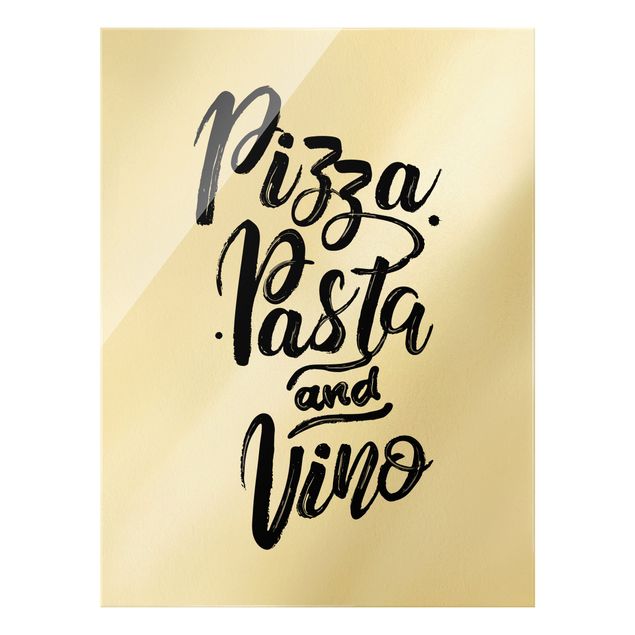 Obraz na szkle - Pizza Pasta i Vino