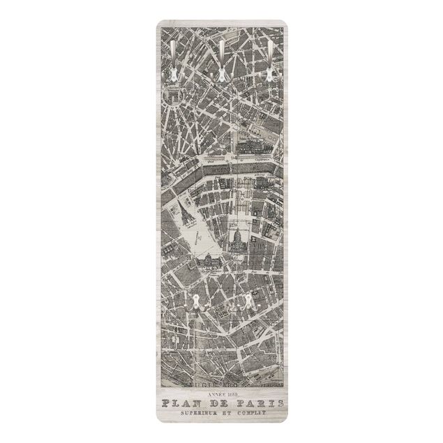 Wieszak do przedpokoju - Map of Paris