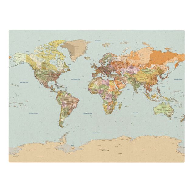 Obrazy kolorowe Polityczna mapa świata