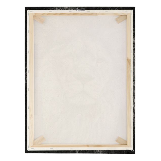 Obraz na płótnie Portret Lew czarno-biały