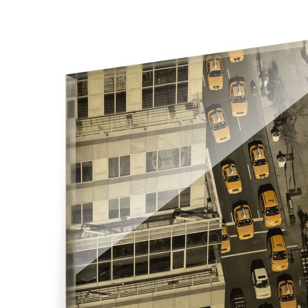Obrazy na szkle wieloczęściowy Taksówki nowojorskie