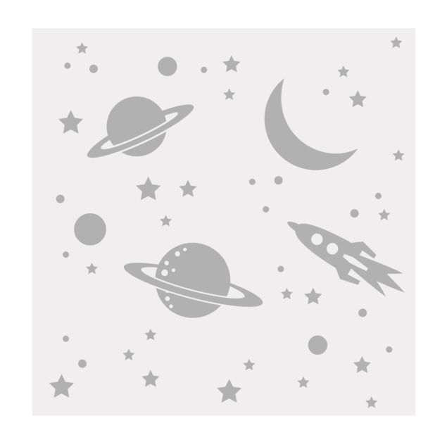 Folia na szyby okienne Rocket Ship, Planets And Stars