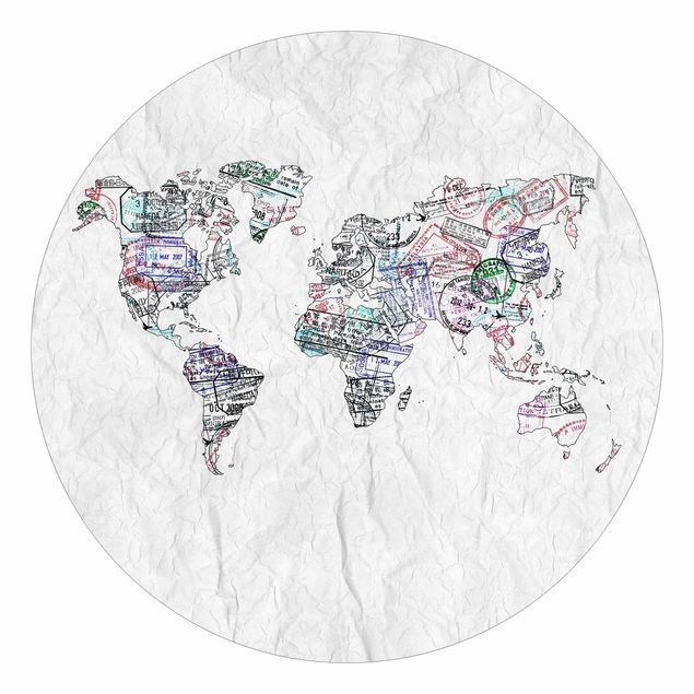 Tapety Mapa świata z pieczątką paszportową