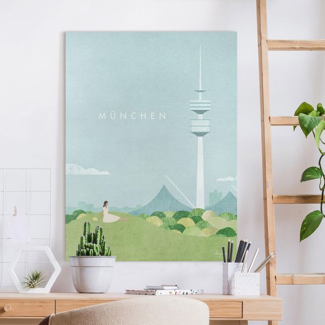 Obrazy na płótnie Monachium Plakat podróżniczy - Monachium
