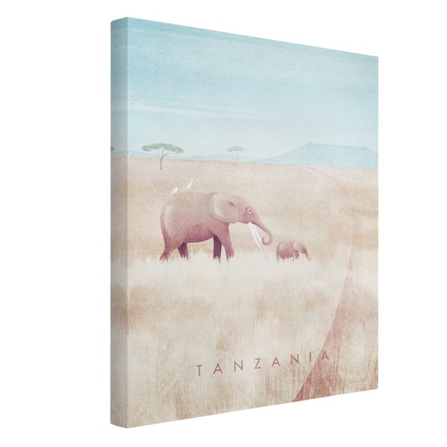 Obrazy słoń Plakat podróżniczy - Tanzania