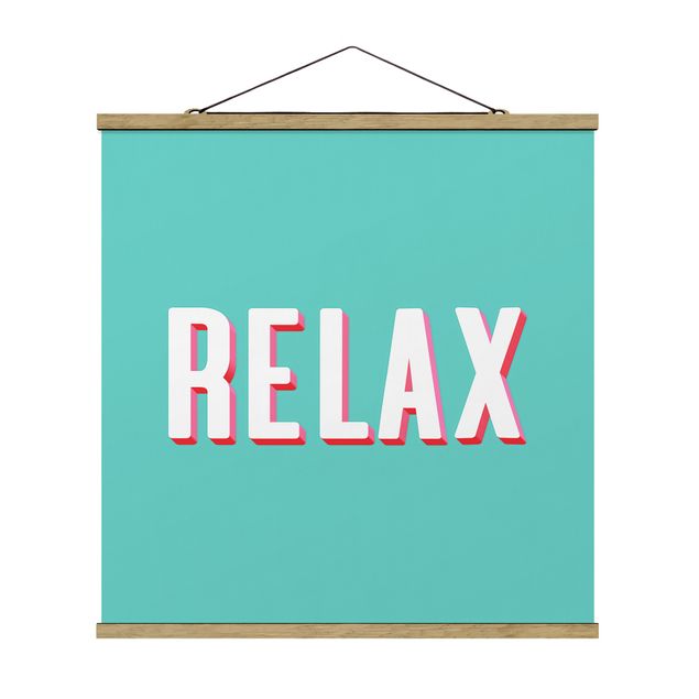 Obrazy powiedzenia Relax Typo na niebiesko