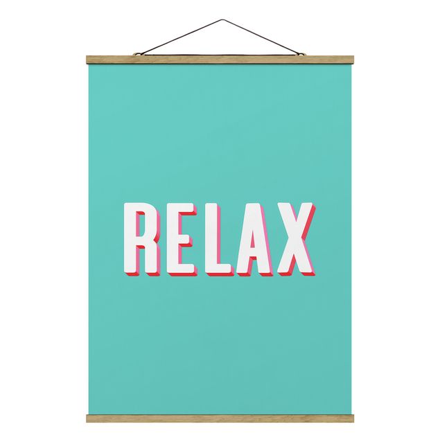 Obrazy powiedzenia Relax Typo na niebiesko