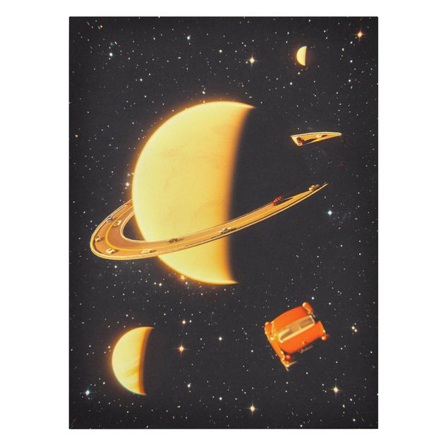Obrazy vintage Retro Collage - The Rings Of Saturn
