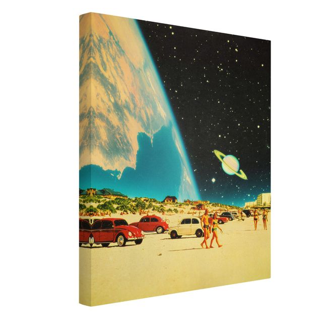 Obrazy nowoczesne Retro Collage - Galactic Beach