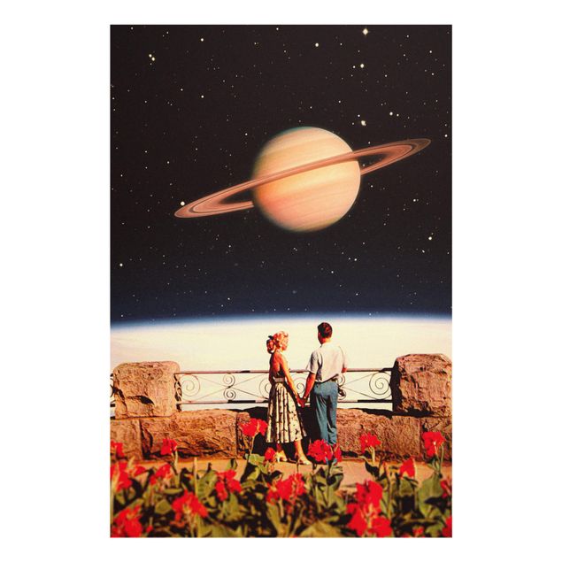 Obrazy nowoczesny Retro Collage - Love In Space