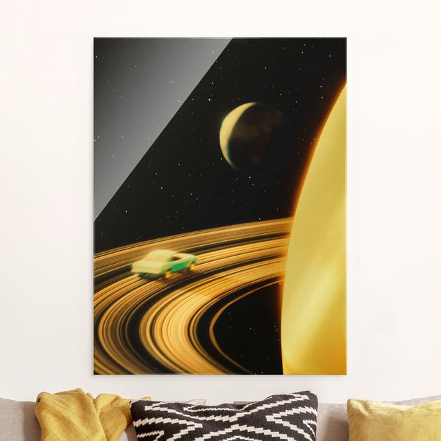Obrazy samochody Retro Collage - Saturn Highway