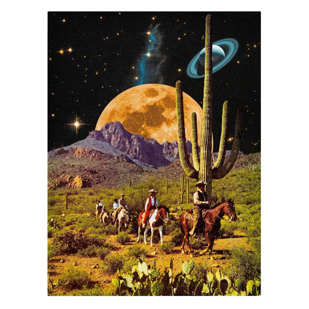 Obrazy krajobraz Retro Collage - Space Cowboys