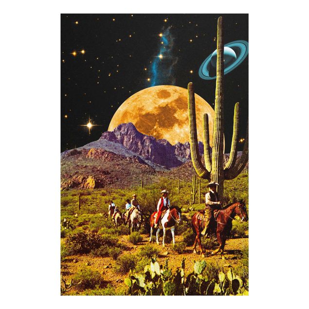 Nowoczesne obrazy do salonu Retro Collage - Space Cowboys