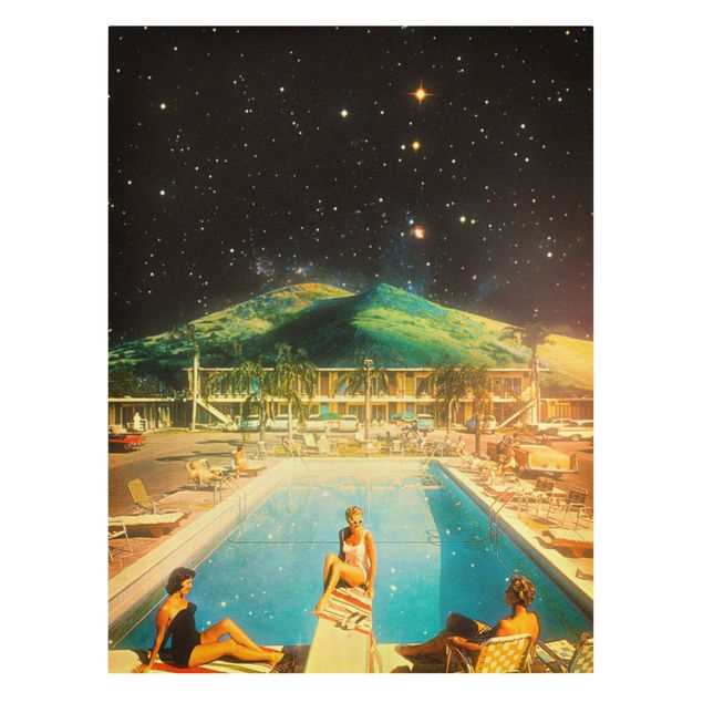 Vintage obrazy Retro Collage - Space Pool