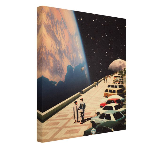 Obrazy nowoczesny Retro Collage - Boardwalk In Space