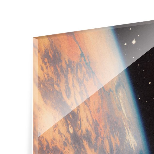 Obraz czarny Retro Collage - Boardwalk In Space