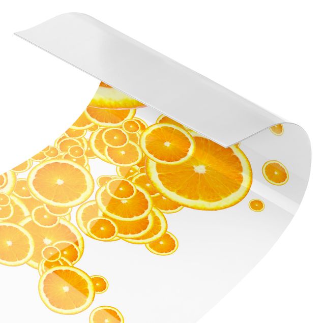 Panel ścienny do kuchni - Wzór pomarańczowy retro II