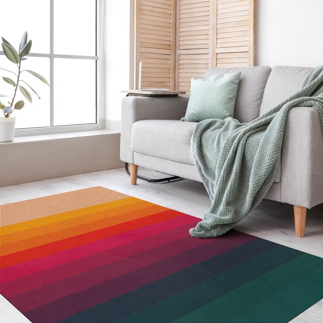 dywany nowoczesne Retro Rainbow Stripe