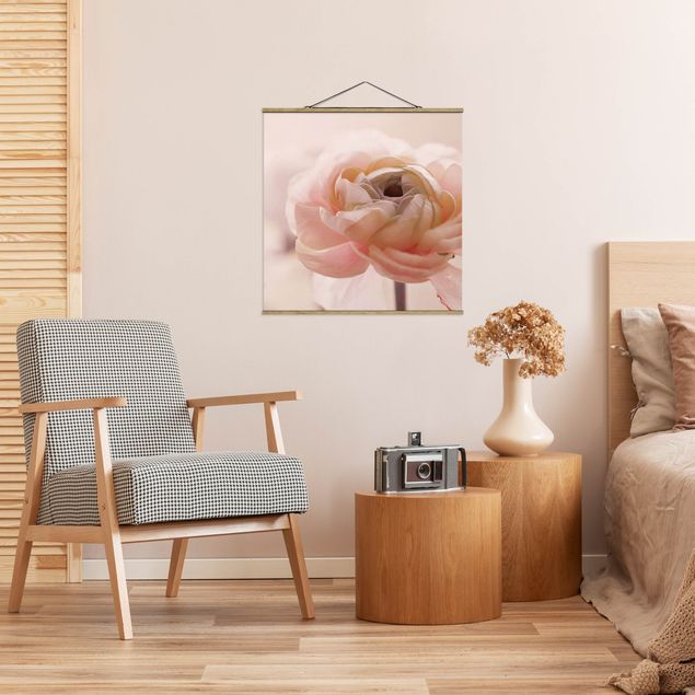 Obrazy nowoczesny Różowy kwiat w centrum uwagi